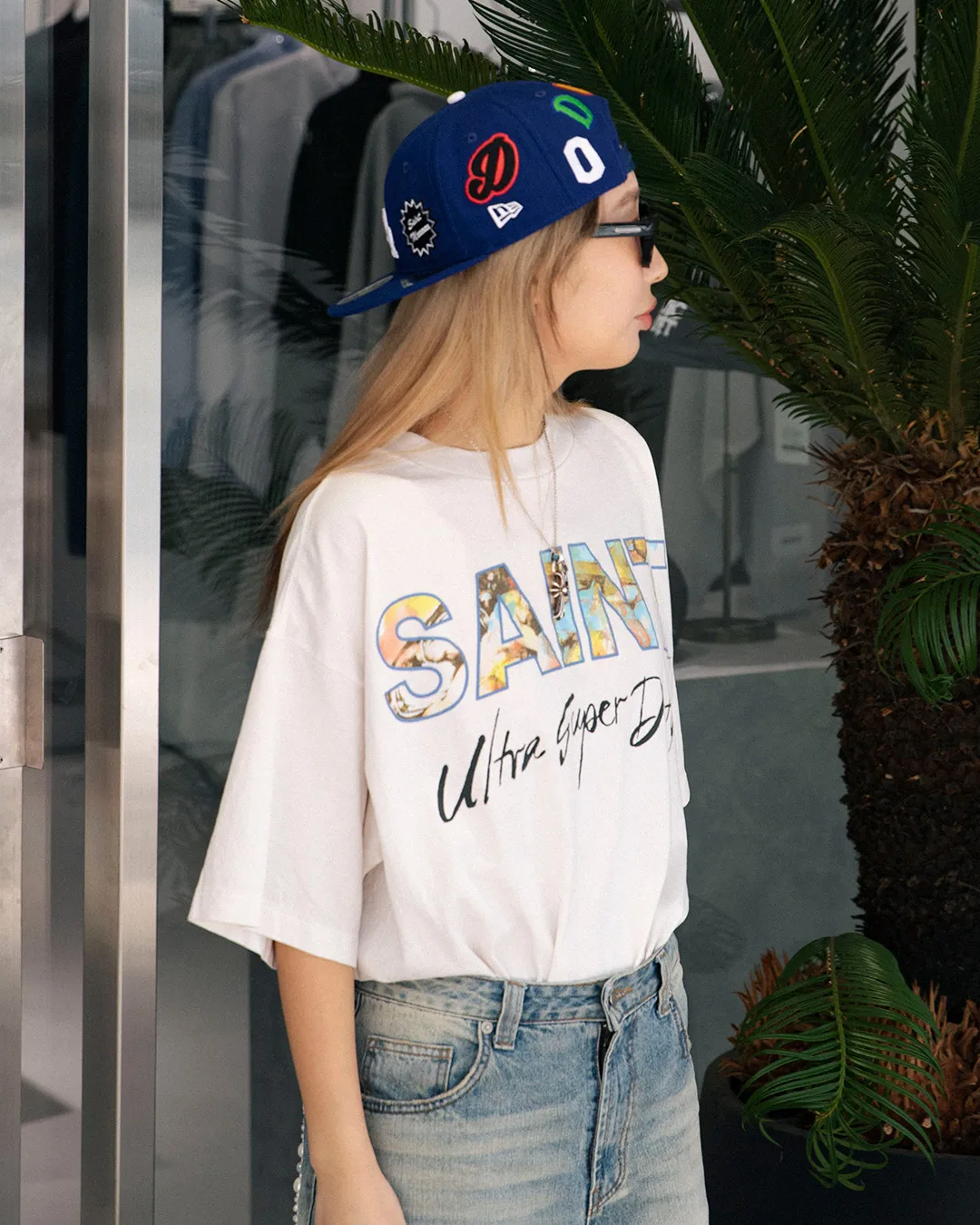 SAINT Mxxxxxx SS TEE/SUPER DIRTY/WHT oil painting SAINT SUPER DIRTY slogan TEE off-white S-XL Made of original OE yarn tube weaving without side seams to distinguish the split fabrics original consistent VINTAGE label/little angel anti-counterfeiting label top printing technology highly restored original details